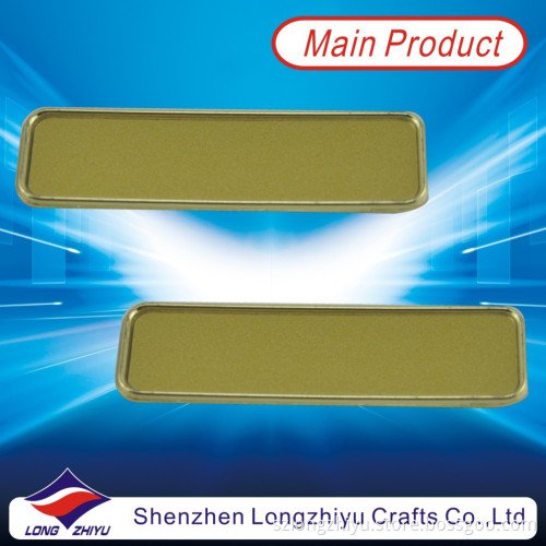 Zinc Alloy Blank Name Badge with Gold Plated (LZY-2013000015)